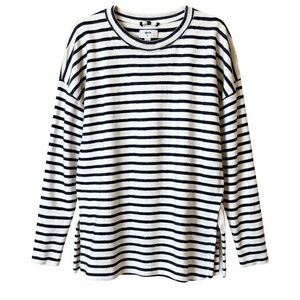 Aerie Navy and White Striped Sweatshirt